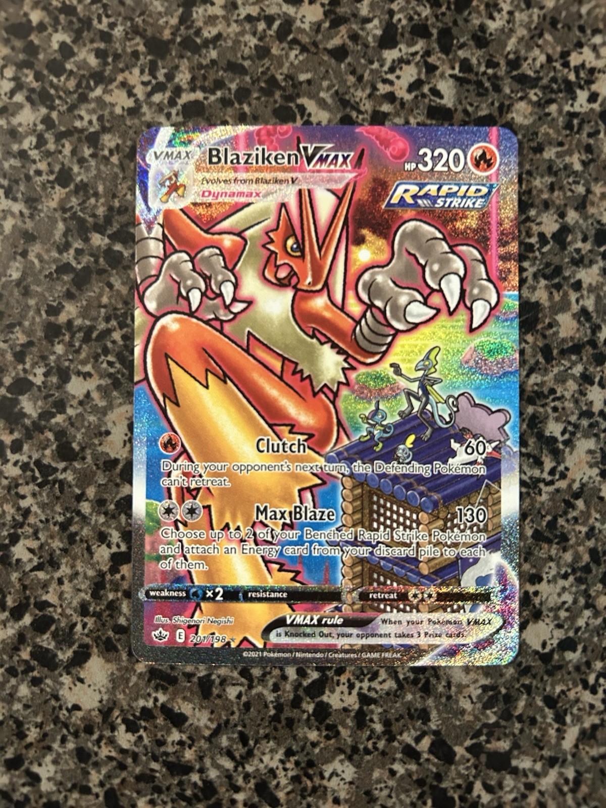 Blaziken VMAX (Alternate Art Secret) 201/198 Sword & Shield - Chilling Reign LP
