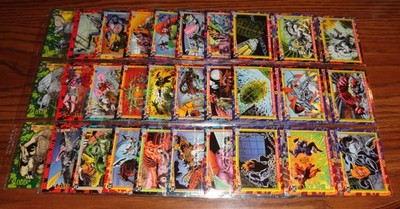 1993 SKYBOX DC BLOODLINES TRADING CARD SET COMPLETE 81 CARDS SECURED IN PAGES