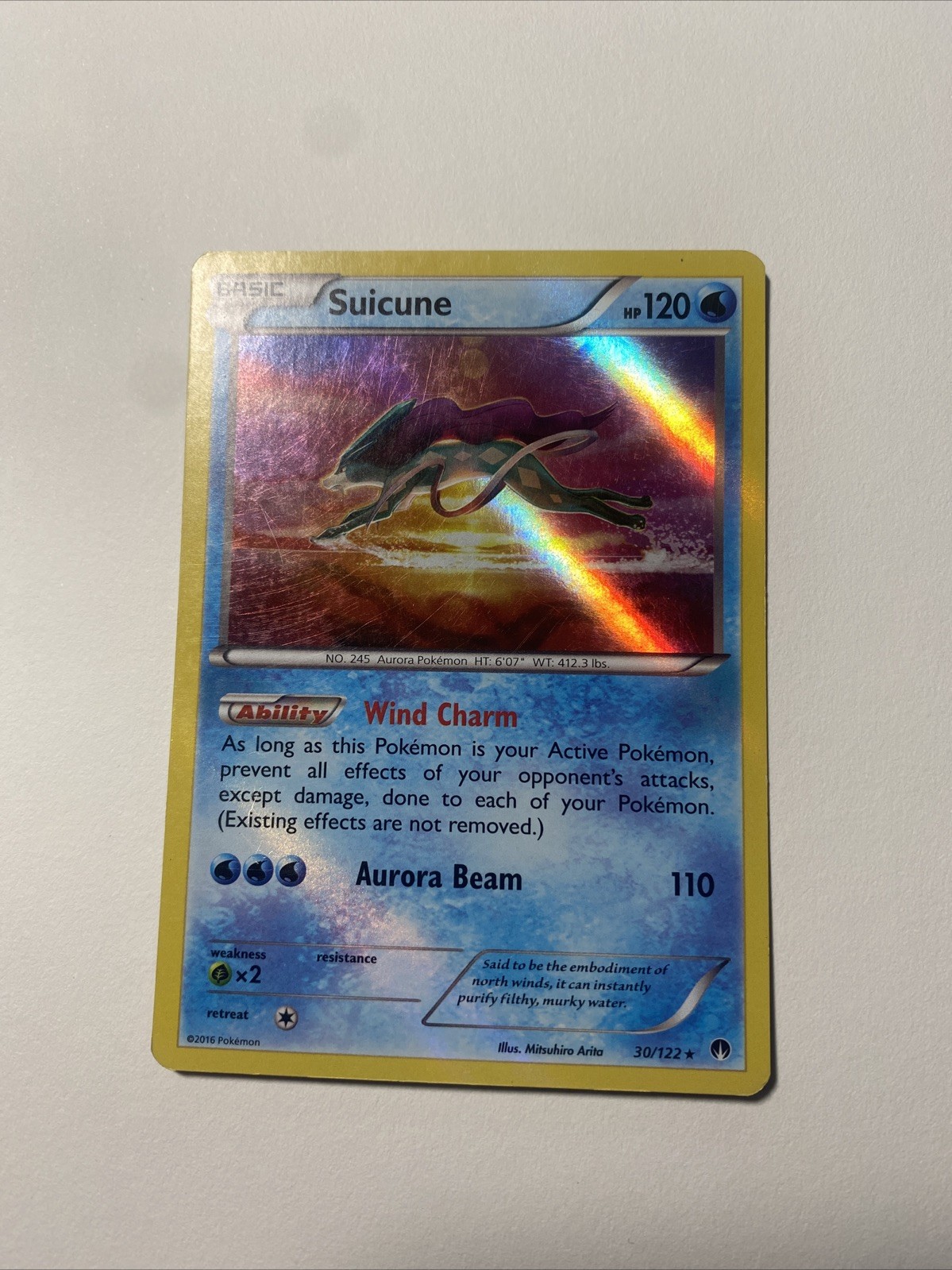 Suicune 30/122 Breakpoint Holo Rare Pokemon Card
