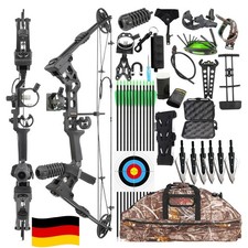 Jagd Compoundbogen Pfeile Set 20-70lb Jagdbogen Erwachsene Angeln Sportbogen DE