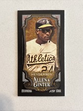 2024 Topps Allen & Ginter RICKEY HENDERSON #256 SP Black Border Mini 🔥