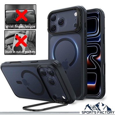 For iPhone 17 Pro Max Air Magnetic Case Shockproof Bumper Cover w/Camera Stand