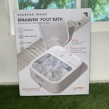 Sharper Image SpaHaven Foot Bath Heated Spa w/ Rollers NEW