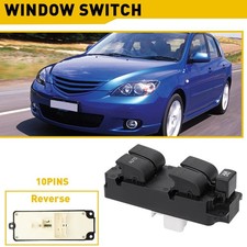 Master Power Window Switch Front For Driver Side Mazda 3 04-09 Mazda3 Sport 2009