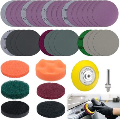 38Pcs Car Headlight Restoration Kit, 3 Inch Headlight Polishing Kit, Headlight C