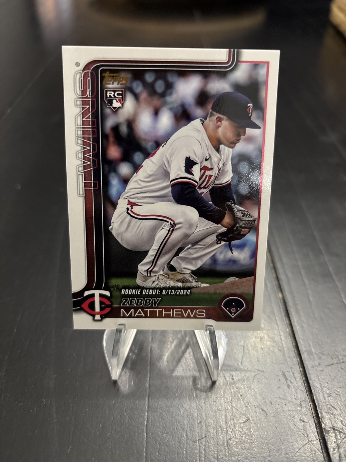 2025 Topps Update Golden Mirror Photo Variation Zebby Matthews #US37 Twins RC SP