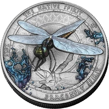 2025 Sioux Nation Native Sprit Metallic Wings Dragonfly 1 oz Silver Coin