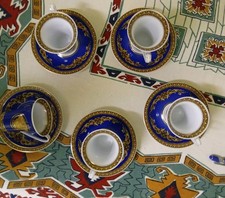 Rosenthal Versace "Medusa Blue" Mocca Tasse & Untertasse Porzellan