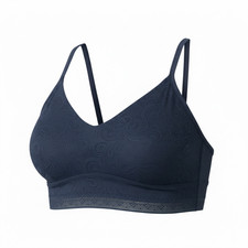 Maidenform Longline Bralette S navy Blue Lace Wirefree Pullover Strech - NWT