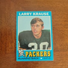 1971 TOPPS LARRY KRAUSE ROOKIE CARD. rookie card picture