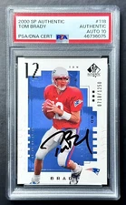 2000 SP Authentic TOM BRADY #118 ON-CARD AUTO Rookie /1250 PSA Authentic/10 Auto