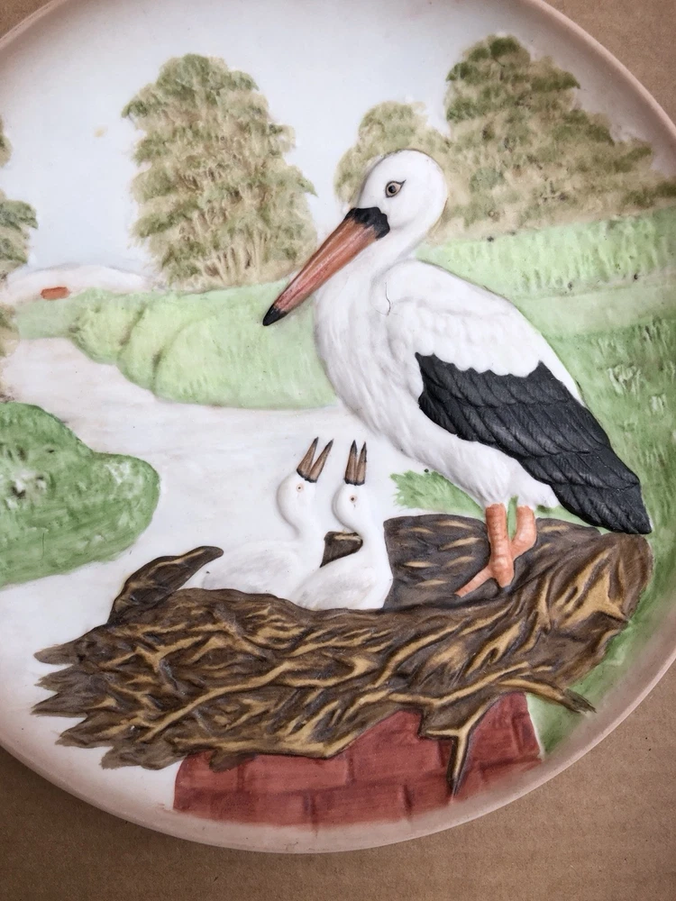 Goebel Teller, Limited Edition No. 4778/5000, Storch, 1994