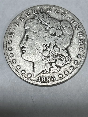 1895-S MORGAN SILVER DOLLAR. Rare! Exact photo shown! Very good condition.