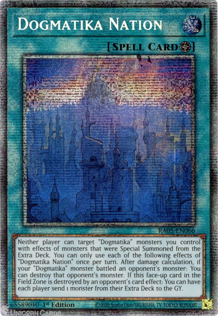 RA05-EN066 Dogmatika Nation : Starlight Rare 1st Edition Mint YuGiOh Card