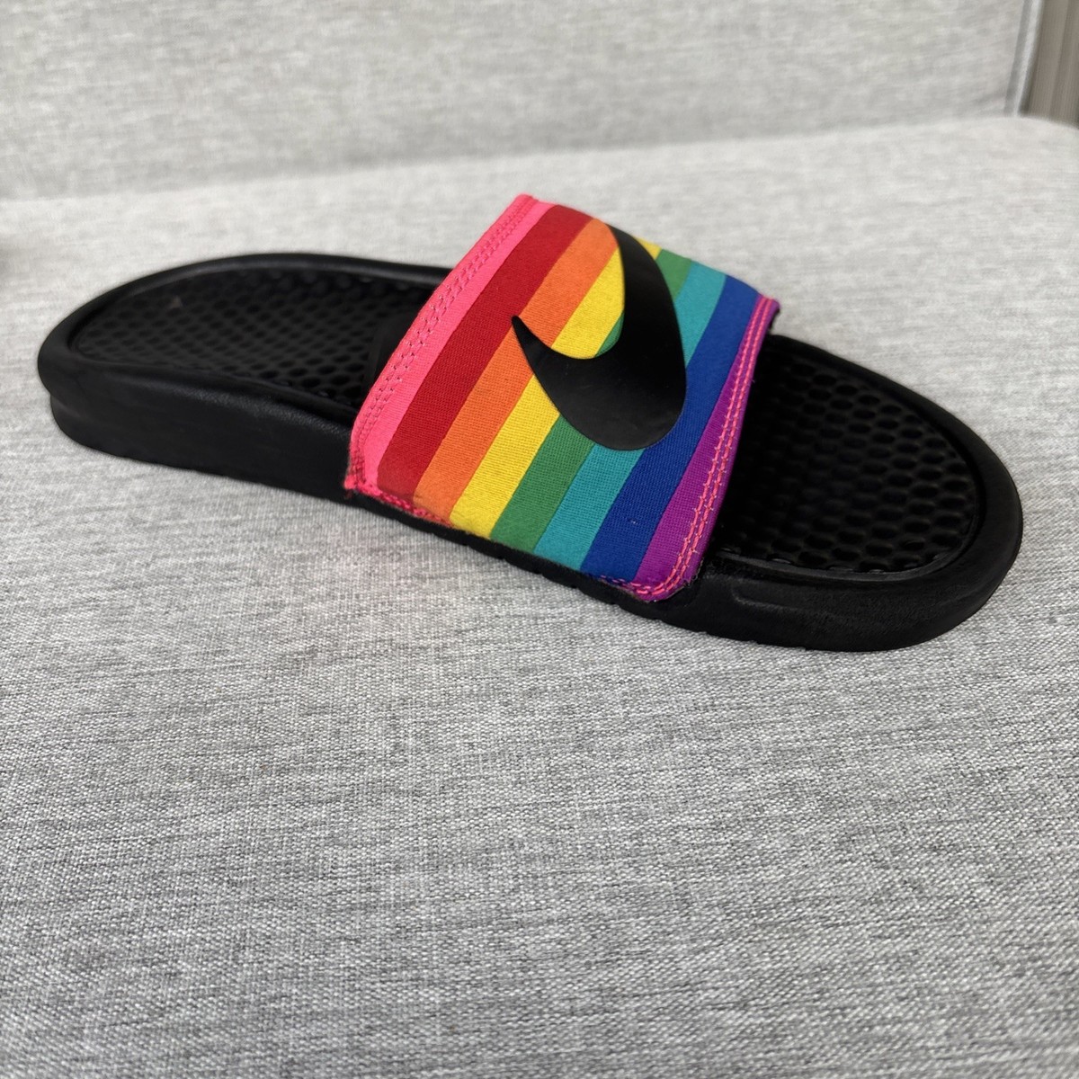 Nike Benassi JDI BETRUE Slide Sandals Men Size 11 Black Rainbow LGBTQ CD2717-001 Nike Men main image 3