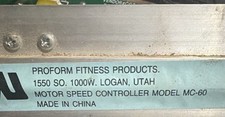 PROFORM FITNESS MOTOR SPEED CONTROLLER MODEL ...