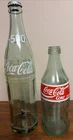 Lot of 2 Coca Cola Green Glass Bottles Japan Vintage 500ml & 350 ml Japanese