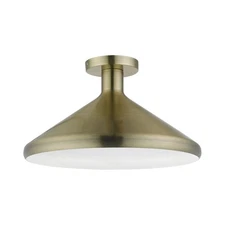 Livex Lighting - Geneva - 1 Light Semi-Flush Mount In Urban Style-8.75 Inches