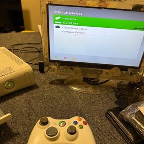 White Xbox 360 Console Bundle w/ OEM Cords & Controller 11 Games Tested