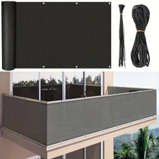 UV Protection Balcony Privacy Screen Fence Cover with Adjustable Tie Rope