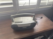 Sony CFD-S05 Portable Boombox AM/FM Radio Cd Cassette Tape Player Tested Working