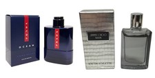 Mens Aftershave Miniature Mini Gift Travel x2 Jimmy Choo Prada Ocean