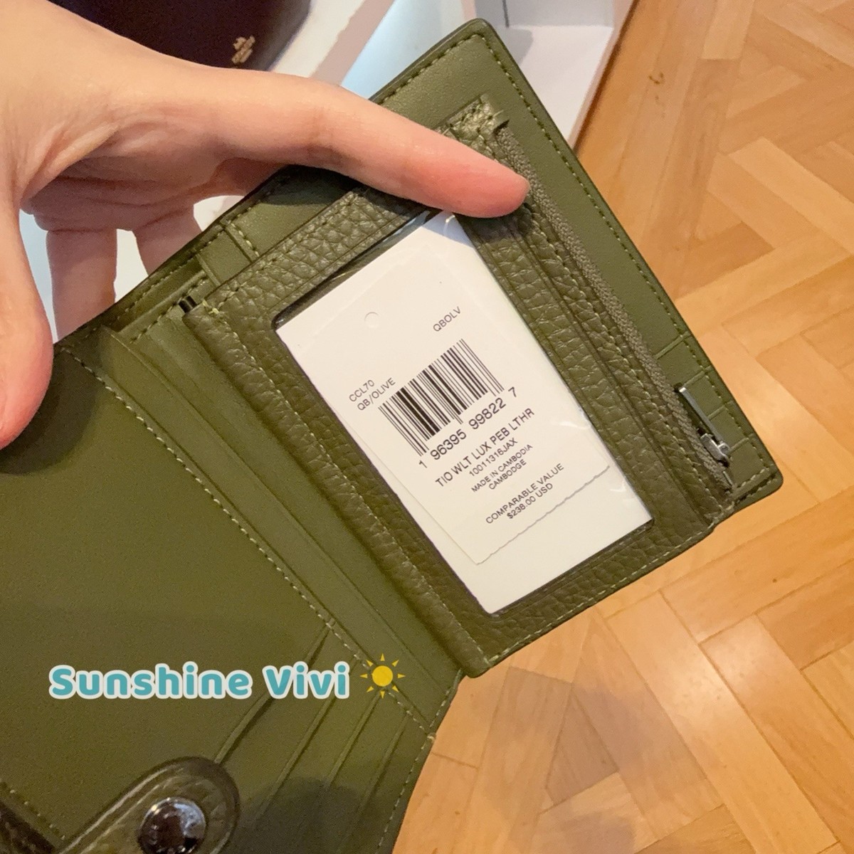 Mサイズ NWT Coach 2-in-1 Wallet Soft pebble Leather CCL70 Olive | eBay