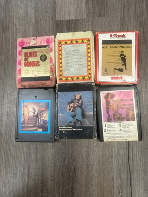 #ad classic rock 8 track tapes a lot of six Neil Diamond Van Morrison good condition $29.99
