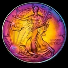 American Silver Eagle 1 Oz 2020 Monster Rainbow Toning Uncirculated $1