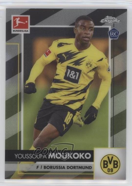 2020-21 Topps Chrome Bundesliga Youssoufa Moukoko #29 Rookie RC 0yr8