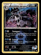 Team Aqua's Mightyena 18/34 Common Double Crisis Pokemon Reverse Holo Damaged