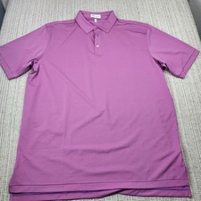 Peter Millar Polo Shirt Mens XL Purple Summer Comfort Stripe Golf Short Sleeve