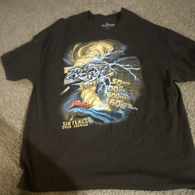 Six Flags Over Georgia Twisted Cyclone 2XL Shirt