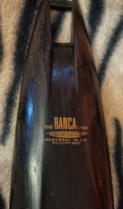 Banca Canoe Koa Wood Model Outrigger Boat Salesman Sample VTG Tiki Decor Mug 60s