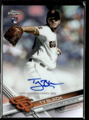 2017 Topps Chrome Ty Blach Rookie Autographs Refractor #/499 HSC