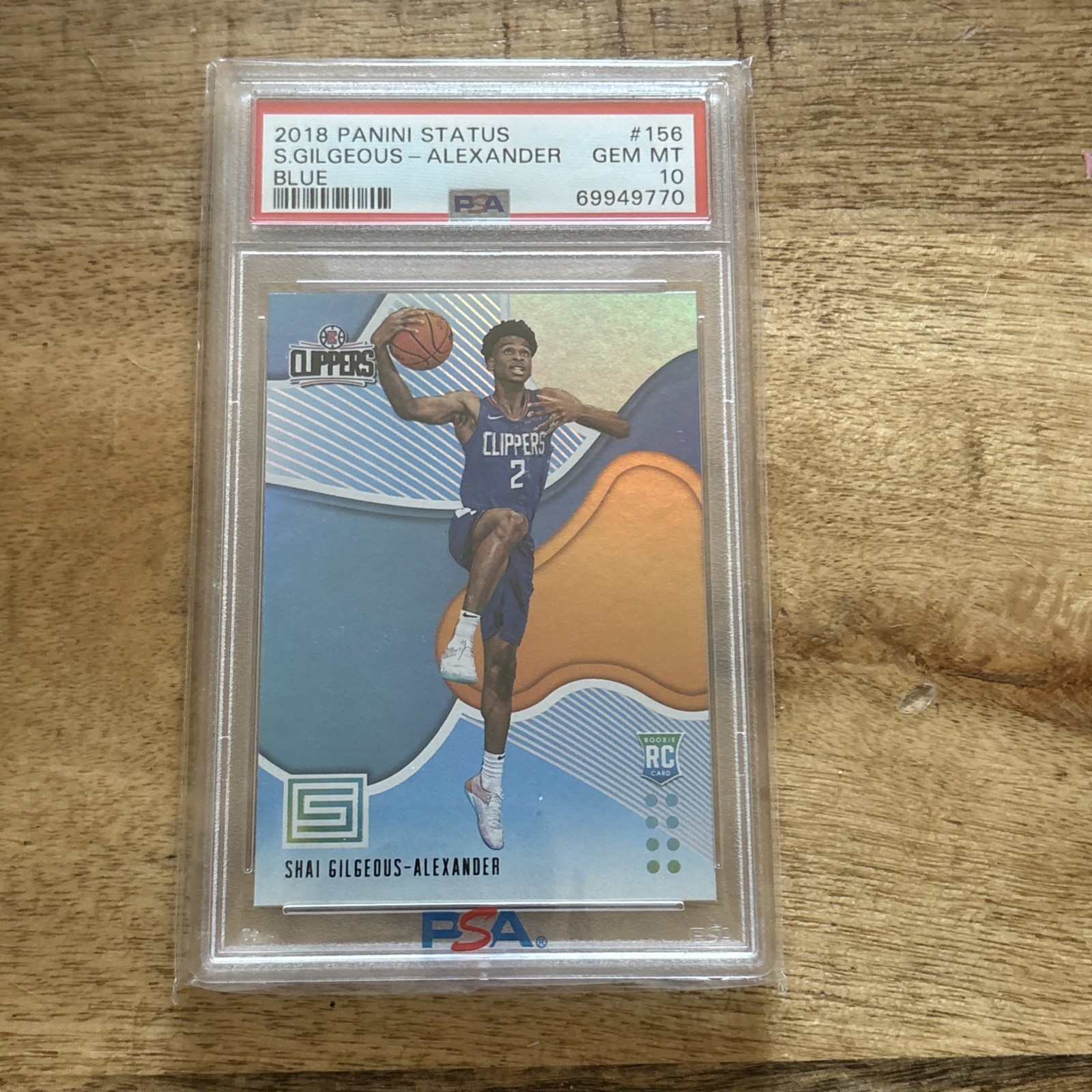 2018-19 Panini Status Blue - Rookie Shai Gilgeous-Alexander #156 (RC) PSA 10