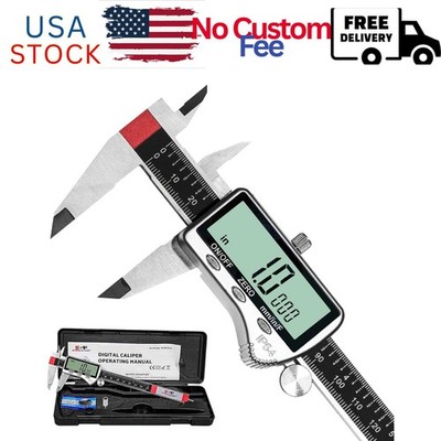 Digital Caliper Measuring Tool 6 inch with Extra Large LCD Screen DCXD6-SS-54...