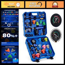 Coolant Pressure Tester Kit Vacuum Refill Set 33pc With 23 Adapters - Auto Re