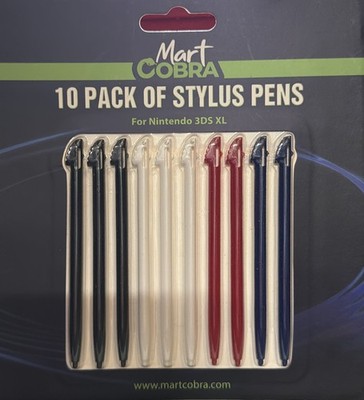Mart Cobra - Nintendo DS  Stylus 10 Pack - Replacement Pen - 3DS XL [New]