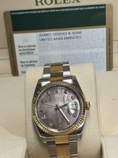 Rolex Datejust 36mm 116233 Tahitian Face With Diamond Box And Paper