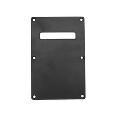 Single Ply Back Plate Rear Tremolo Cover No Screws for Electric Guitar Black