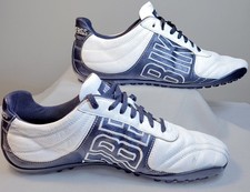 Dirk Bikkembergs Black White Leather Soccer Sneakers Shoes Men's Size 41 Y2K