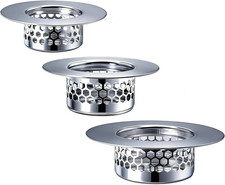 Bathroom Drain Strainers Set of 3 Sizes , Hair Catcher for Bathroom Sink Bathtu