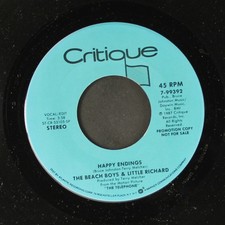 BEACH BOYS & LITTLE RICHARD: happy endings / same CRITIQUE 7" Single 45 RPM