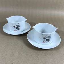2er Set Thomas Germany Quitten Sauciere mit angesetzten Untertellern