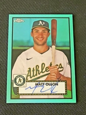 2021 TOPPS CHROME PLATINUM AQUA REFRACTOR MATT OLSON AUTO AUTOGRAPH 53/150 A'S