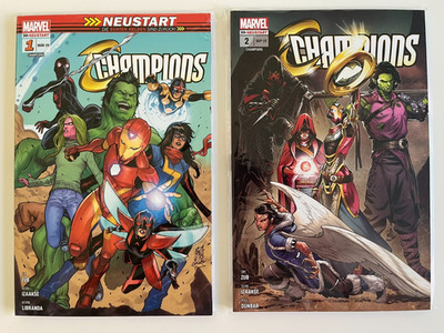 Marvel Neustart Comics Champions Band 1 und 2 komplett