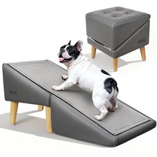 Dog Ramp for Couch, 16"H 2-in-1 Non-Slip Dog Stairs for Small Dogs