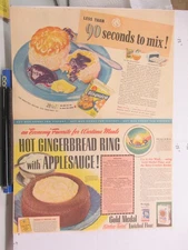 newspaper ad 1940s BISQUICK Gold Medal flour gingerbread WWII American Weekly