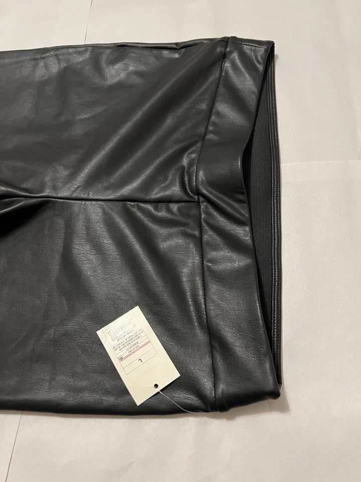 A New Day Pants Women's Size Large 30" Black Faux Leather Elastic Waist NWOT - Image 4 of 4